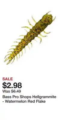 Cabela's Bass Pro Shops Hellgrammite - Watermelon Red Flake offer