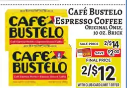Trade Fair Supermarket CAFÉ BUSTELO Espresso Coffee offer