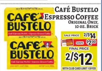 Trade Fair Supermarket CAFÉ BUSTELO Espresso Coffee offer