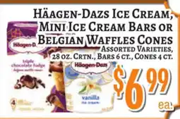 Trade Fair Supermarket Häagen-Dazs Ice Cream, Mini Ice Cream Bars OR Belgian Waffles Cones offer
