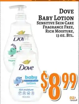 Trade Fair Supermarket Dove BABY LOTION offer