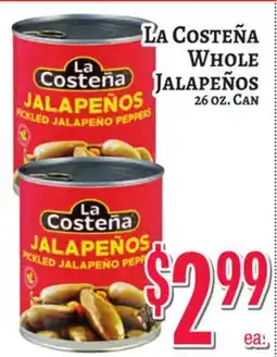 Trade Fair Supermarket La Costeña WHOLE JALAPEÑOS offer