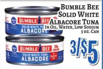 Trade Fair Supermarket BUMBLE BEE SOLID WHITE ALBACORE TUNA offer