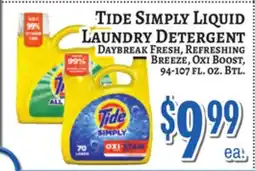 Trade Fair Supermarket TIDE SIMPLY LIQUID LAUNDRY DETERGENT offer