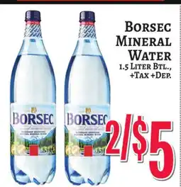 Trade Fair Supermarket BORSEC MINERAL WATER offer