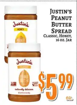 Trade Fair Supermarket JUSTIN'S PEANUT BUTTER SPREAD offer