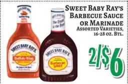 Trade Fair Supermarket SWEET BABY RAY'S BARBECUE SAUCE OR MARINADE offer