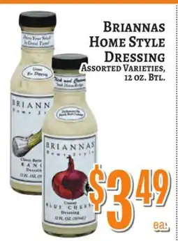 Trade Fair Supermarket Briannas HOME STYLE DRESSING offer