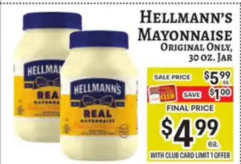 Trade Fair Supermarket HELLMANN'S MAYONNAISE offer