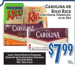 Trade Fair Supermarket CAROLINA OR RICO RICE offer