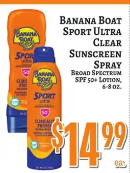 Trade Fair Supermarket Banana Boat Sport Ultra Clear Sunscreen Spray offer