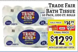 Trade Fair Supermarket TRADE FAIR BATH TISSUE offer