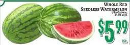 Trade Fair Supermarket WHOLE RED SEEDLESS WATERMELON offer