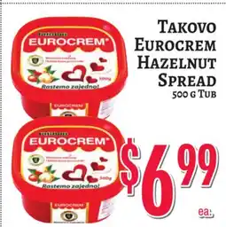 Trade Fair Supermarket Takovo Eurocrem Hazelnut Spread offer