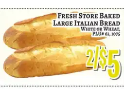 Trade Fair Supermarket FRESH STORE BAKED LARGE ITALIAN BREAD offer