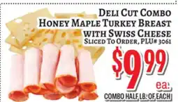 Trade Fair Supermarket DELI CUT COMBO HONEY MAPLE TURKEY BREAST WITH SWISS CHEESE offer