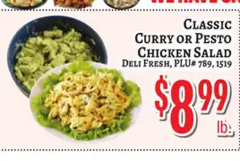 Trade Fair Supermarket CLASSIC CURRY OR PESTO CHICKEN SALAD offer