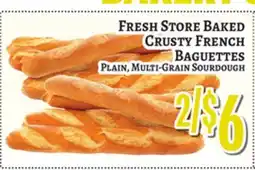 Trade Fair Supermarket FRESH STORE BAKED CRUSTY FRENCH BAGUETTES offer