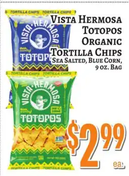 Trade Fair Supermarket Vista Hermosa Totopos Organic Tortilla Chips offer