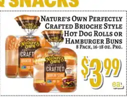 Trade Fair Supermarket NATURE'S OWN PERFECTLY CRAFTED BRIOCHE STYLE HOT DOG ROLLS OR HAMBURGER BUNS offer