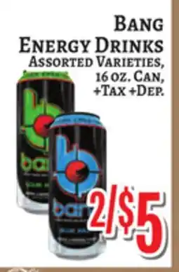 Trade Fair Supermarket BANG ENERGY DRINKS offer