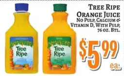 Trade Fair Supermarket TREE RIPE ORANGE JUICE offer