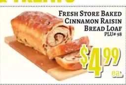 Trade Fair Supermarket FRESH STORE BAKED CINNAMON RAISIN BREAD LOAF offer