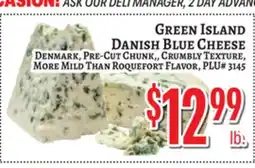 Trade Fair Supermarket GREEN ISLAND DANISH BLUE CHEESE offer