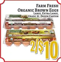 Trade Fair Supermarket FARM FRESH ORGANIC BROWN EGGS offer