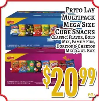 Trade Fair Supermarket Frito Lay MULTIPACK MEGA SIZE CUBE Snacks offer