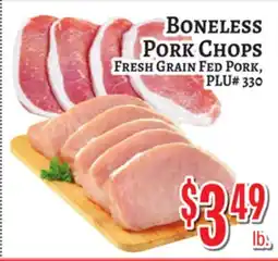 Trade Fair Supermarket BONELESS PORK CHOPS offer