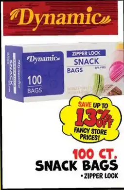 Ollie's DYNAMIC 100 CT. SNACK BAGS offer