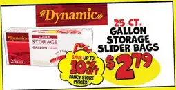 Ollie's 25 CT. GALLON STORAGE SLIDER BAGS offer