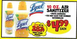 Ollie's LYSOL 10 OZ. AIR SANITIZER offer
