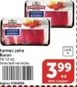 Vons Farmer John Bacon offer