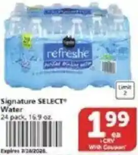 Vons Signature SELECT Water offer