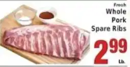 Associated Fresh Whole Pork Spare Ribs offer