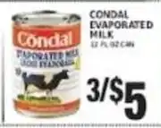 Associated Condal evaporated milk offer