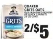 Associated Quaker grits oats offer
