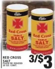Associated Red Cross table salt offer