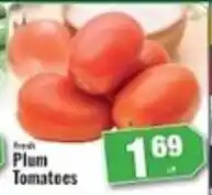Associated Fresh Plum Tomatoes offer