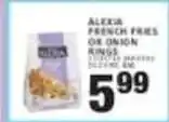 Associated Alexia french fries or onion rings offer
