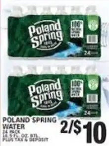 Associated Poland Spring water offer