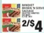 Associated Banquet brown n serve sausage offer