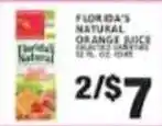 Associated Florida's natural orange juice offer