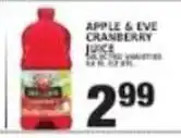 Associated Apple & Eve cranberry juice offer