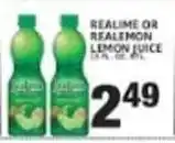 Associated Realime or realemon lemon juice offer