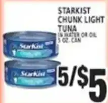 Associated Starkist chunk light tuna offer