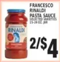 Associated Francesco rinaldi pasta sauce offer