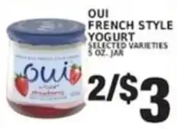 Associated Oui French Style Yogurt offer